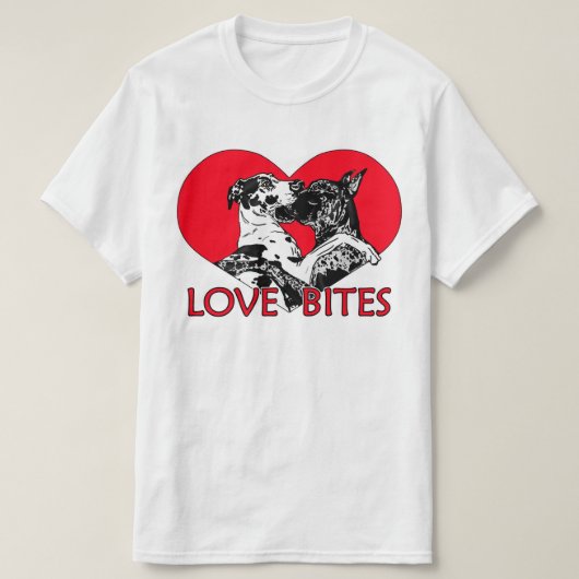 グレート・ダン・ラブ・ビテス Tシャツ (デザイン正面)