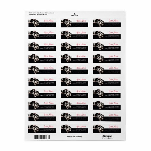 グレート・ダン ラベル (フルシート)