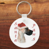 グレート・ダン（子鹿）サンタ・ポーズ キーホルダー (正面)