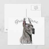 グレート・ダン(青)ママ2 ポストカード (正面/裏面)