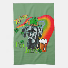 グレート・ダン・St patricks day キッチンタオル