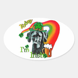 グレート・ダン・St patricks day 楕円形シール