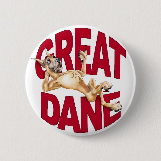 グレート・デインは子鹿を産む 缶バッジ (正面)