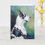 グレート・デーン・グリーティング・カード カード (黄色い花)