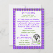 グレート・デーン ハーレクイン UC バースデーケーキ 招待状 (裏面)