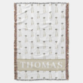 グレート・デーン (ブラックホワイト ハーレクイン) スローブランケット (正面縦)