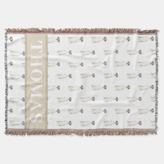 グレート・デーン (ブラック ホワイト ハーレクイン) スローブランケット (正面)