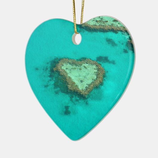 グレート・バリア・リーフのオーストラリアのハートの珊瑚 セラミックオーナメント (左)