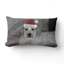 グレート・ピレニーズの休日の装飾用クッション