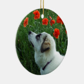 グレート・ピレニーズの子犬 セラミックオーナメント (右)