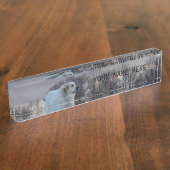 グレート・ピレニーズの机用ネームプレート デスクネームプレート (側面)