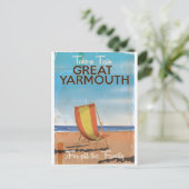 グレート・ヤーマスへ列車で旅行する ポスター ポストカード (スタンド正面)