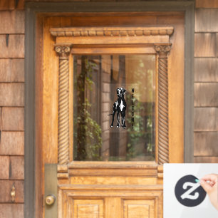 グレートDaneウェルカムステッカー/しがみつく ウィンドウサイン