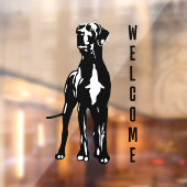 グレートDaneウェルカムステッカー/しがみつく ウィンドウサイン (シート2)