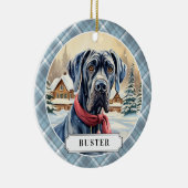 グレートDaneセラミックスサークルオーナメント セラミックオーナメント (右)