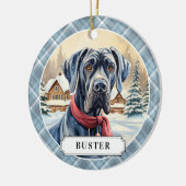 グレートDaneセラミックスサークルオーナメント セラミックオーナメント (左)