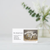 グレートDaneリラックス's on噛んだソファホワイト 名刺 (スタンド正面)