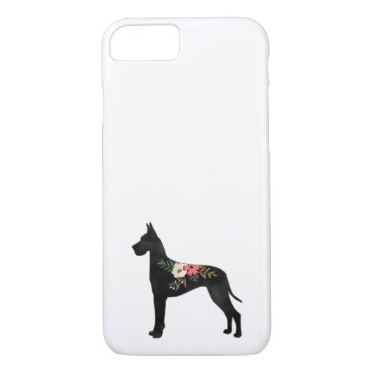 グレートDane犬ブリードボホフローラシルエットCケース Case-Mate iPhoneケース (裏面)