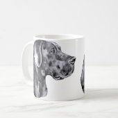 グレートDane青(未切り取り) コーヒーマグカップ (正面左)