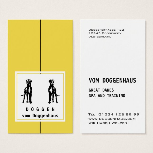 グレートDane黄色ベース (正面&裏面)