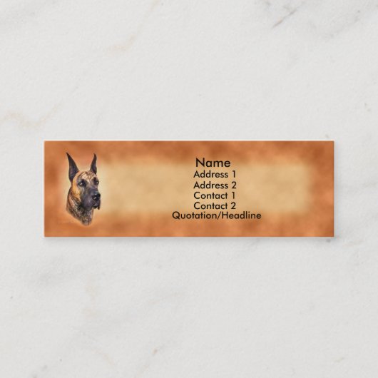 グレートDane Brindleクロッププロファイルカード スキニー名刺 (正面)