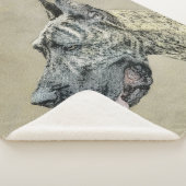 グレートDane (Brindle)'絵画s -オリジナルドッグアート シェルパブランケット (3/4)