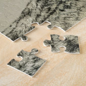 グレートDane (Brindle)'絵画s -オリジナルドッグアート ジグソーパズル (側面)