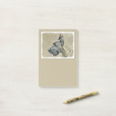 グレートDane (Brindle)'絵画s -オリジナルドッグアート ポストイット (デスク上)