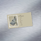 グレートDane (Brindle)'絵画s -オリジナルドッグアート マグネット名刺 (インサイチュ)