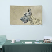 グレートDane (Brindle)'絵画s -オリジナルドッグアート 横断幕 (トレードショー)