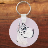 グレートDane Harleクロップ側 キーホルダー (正面)