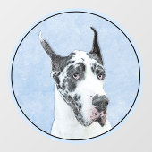 グレートDane (Harlequin)'絵画 - Dog Artオリジナル ウィンドウサイン (シート)