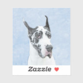 グレートDane (Harlequin)'絵画 - Dog Artオリジナル シール (シート)