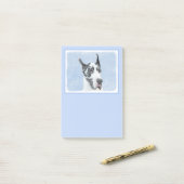 グレートDane (Harlequin)'絵画 - Dog Artオリジナル ポストイット (デスク上)