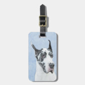 グレートDane (Harlequin)'絵画 - Dog Artオリジナル ラゲッジタグ (正面縦)