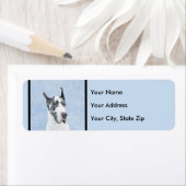 グレートDane (Harlequin)'絵画 - Dog Artオリジナル ラベル (インサイチュ)