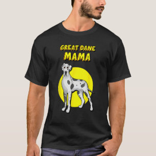 グレートDane Mama HarlequinグレートDane Dog Mother Tシャツ