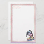 グレートDane SlopがパステルUCを実行 便箋 (正面/裏面)