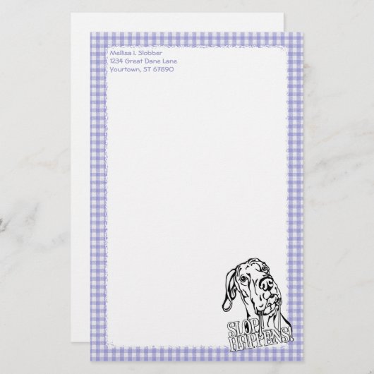 グレートDane SlopがBW UCを発生 便箋 (正面/裏面)