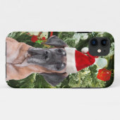 グレートDane wクリスマスツリーギフトボックスサンタハット Case-Mate iPhoneケース (裏面(横))