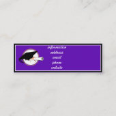 グレードキャップスクールカラーズパープル スキニー名刺 (裏面)