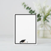 グレードキャップティルトとスクールカラー白黒 ポストカード (スタンド正面)