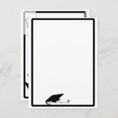 グレードキャップティルトとスクールカラー白黒 ポストカード (正面/裏面)