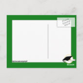 グレードキャップティルトとスクールカラー緑と金ゴールド ポストカード (裏面)