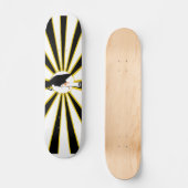 グレードキャップティルト(スクールカラー付きブラックと金ゴールド) スケートボード (正面)