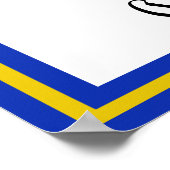 グレードキャップティルト(スクールカラー付き青と金ゴールド) ポスター (角)