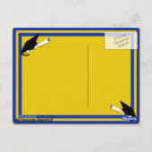 グレードキャップティルト(スクールカラー付き青と金ゴールド) ポストカード (裏面)