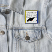 グレードキャップティルト(スクールカラー付き青と金ゴールド) 缶バッジ (インサイチュ)