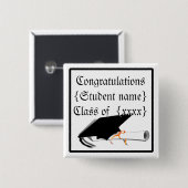 グレードキャップティルト（スクールカラー付き） 缶バッジ (正面&裏面)