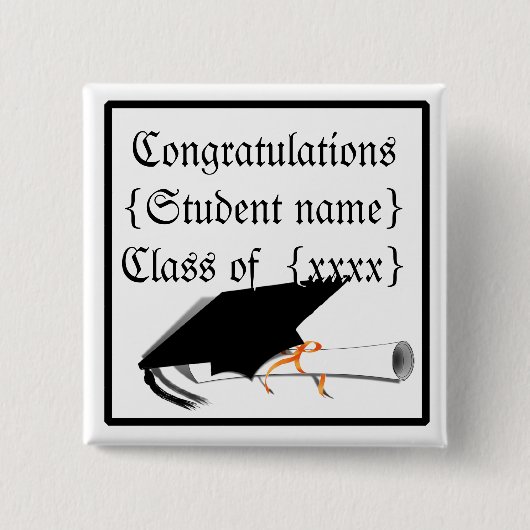 グレードキャップティルト（スクールカラー付き） 缶バッジ (正面)